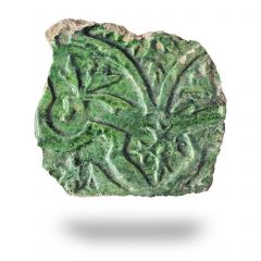 Miniaturka zdjęcia dla obiektu: Fragment of a tile with an ornamental design – M.Cz.m.p.I 317a